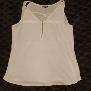 Express tank blouse in winter white